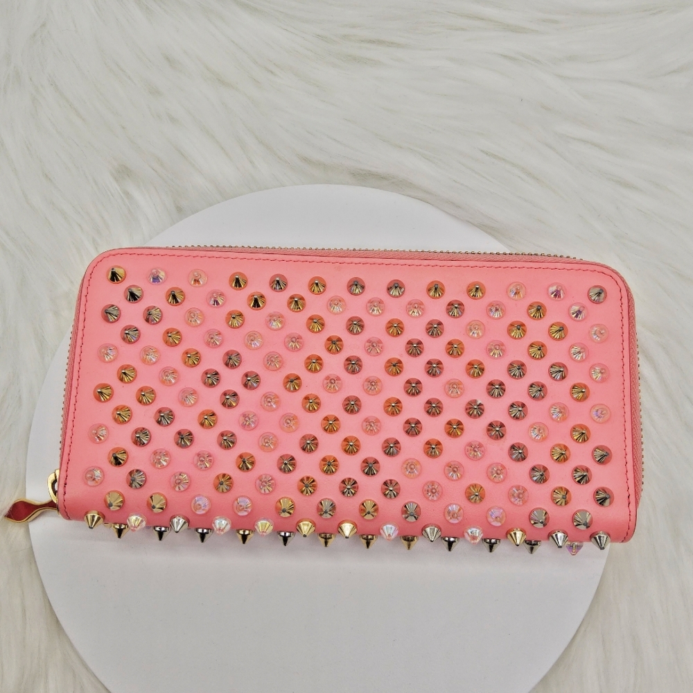 Christian Louboutin Pink Studded Wallet